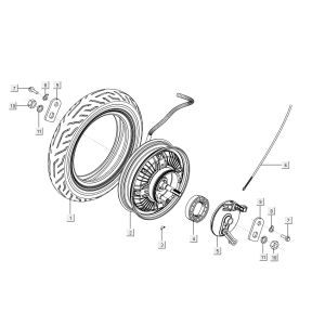 Rear wheel - engine Niu M1