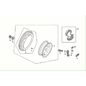 Sym Fiddle ll Euro 5 rear wheel
