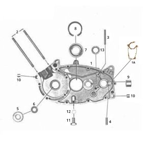 Right half crankcase Zundapp GTS 50 517-39L0