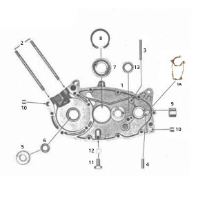Right crankcase half Zundapp GTS 50 517-40L0