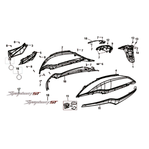 Plating Sym Symphony ST 125I E4 Black/Red (BK-001C/R-010CA)