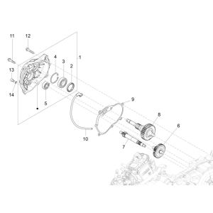 Piaggio MP3 300 HPE/300 HPE SPORT E5 ABS 2020-2022 (EMEA) reducer group