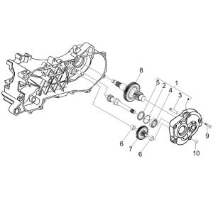 Piaggio Fly 2-stroke final transmission