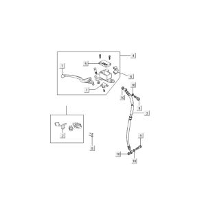 Brake part right Kymco Carry 4-stroke injection euro4 gloss black