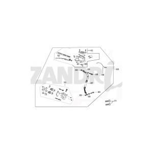 Brake right Santini Capri 125cc black