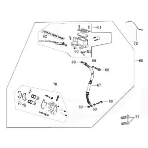 Brake right Benzhou ZN50QT-36 cream