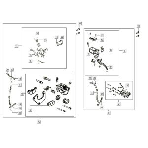 Brake parts Kymco Like 200i White