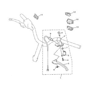 Brake lever left Yamaha Neo's 2-stroke (2003 to 2008)