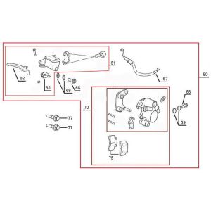 Brake brake caliper Rover Riva II smokey