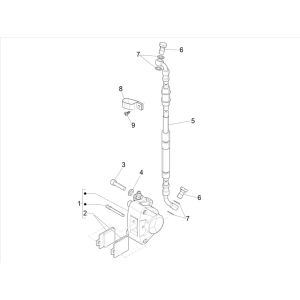 Piaggo Zip 4-stroke brake brake caliper (euro5 injection IGET)