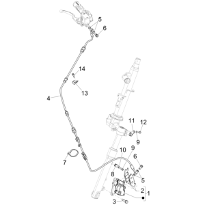 Brake lines - Piaggio Liberty 50 4-stroke brake brake caliper (IGET Euro 5)