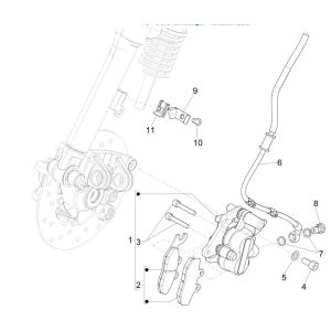 Brake lines- Brake Saddle Vespa Sprint 125 4T 3V IE ABS
