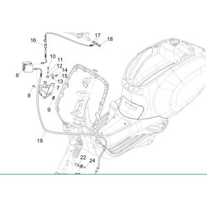 Brake lines- Brake Saddle (ABS) Vespa Primavera 125 4T 3V IE ABS