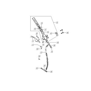 Brake pump - Hose Kymco New Dink 4-stroke dark grey