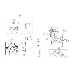 brake system AGILITY 16+ 4T 200i Matt Metallic Silver