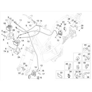 Piaggio Beverly 300 IE ABS E4 2016 - 2020 brake system (EMEA)