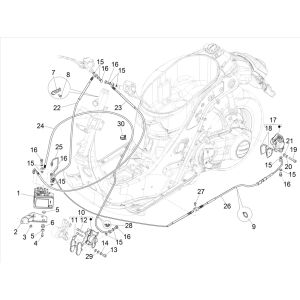 Brake system Vespa GTS 300 HPE 4T 4V IE ABS E4 2019 (EMEA)
