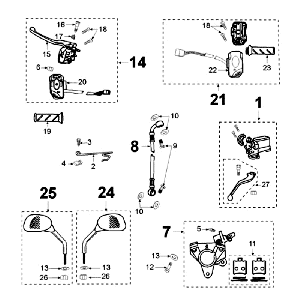 Brake system JUAN Peugeot Ludix 12 black