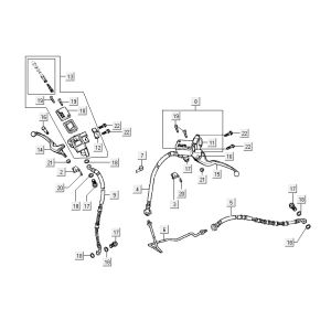 Brake system Kymco Super9 2t lc om matt black-silver