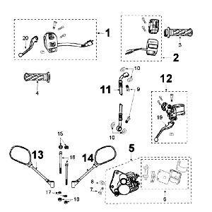 Brake System Peugeot New Vivacity 4-stroke Blue