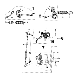 Brake System Peugeot Speedfight 3 4-stroke Red