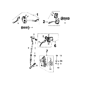 Brake System Peugeot Speedfight 4 4-stroke Black