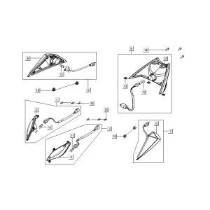 Turn signals - Tail lightKymco Nexxon 4-stroke dark grey