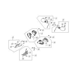 Turn signals Kymco DJ 2-stroke Silver