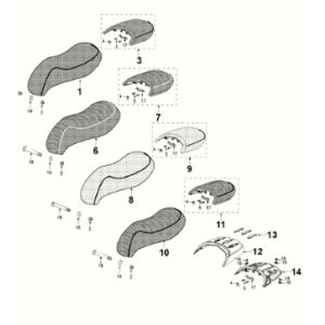 Saddle Peugeot Django 125 EFI E5 2021-2022 INK BLACK (R1)