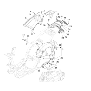 Piaggio NRG Power 50 2-stroke LC Euro 4 rear fender