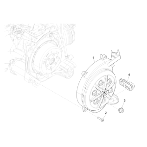 Flywheel cover Piaggio NRG Power 50 2-stroke LC Euro 4