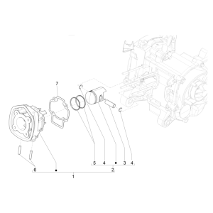 Cylinder - Piston Piaggio NRG Power 50 2-stroke LC Euro 4