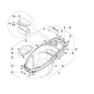 Piaggio NRG Power 50 2-stroke LC Euro 4 helmet box