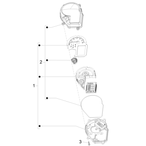 Speedometer - Cockpit Piaggio NRG Power 50 2-stroke LC Euro 4