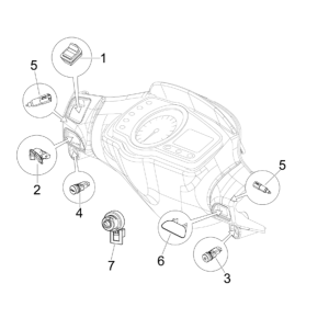 Switches - Pushbuttons Piaggio NRG Power 50 2-stroke LC Euro 4