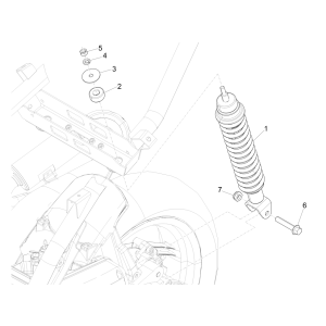 Piaggio NRG Power 50 2-stroke LC Euro 4 shock absorber