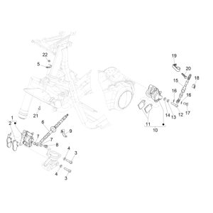 Brake brake caliper - Brake pads - Brake line NRG Power 50 2-stroke LC Euro 4