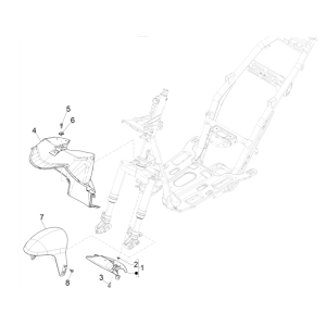 Front fender - Mudguards Piaggio NRG Power 50 2-stroke LC Euro 4