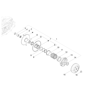 Piaggio NRG power LC Euro 4 clutch