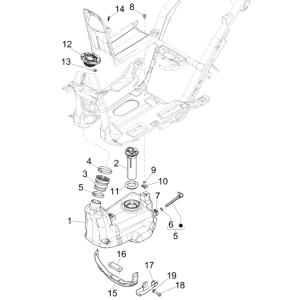 Gas tank - Tank float - Piaggio NRG Power 50 2-stroke LC Euro 4 vacuum valve