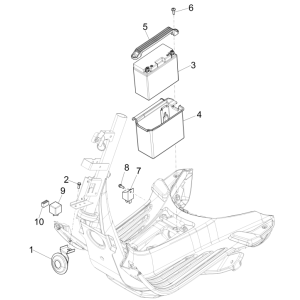 Battery - Horn - Starter Relay Vespa Sprint 150 3V IE ABS Euro 3 2015