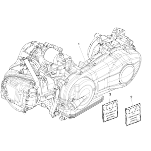 Complete engine block Vespa Sprint 150 3V IE ABS Euro 3 2015
