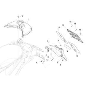 Vespa Sprint 150 3V IE ABS Euro 3 2015 rear fender