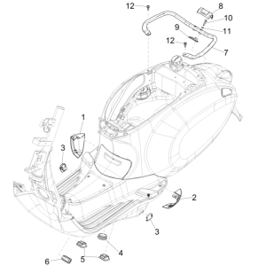 Motorcycle screens - Spoiler Vespa Sprint 150 3V IE ABS Euro 3 2015