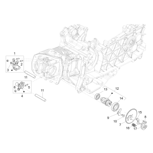 Camshaft - Camshaft gear - Rocker arm boots Vespa Sprint 150 3V IE ABS Euro 3 2015