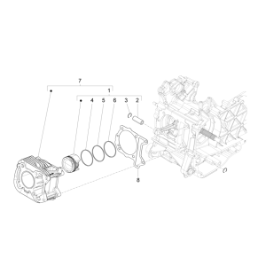 Cylinder - Piston Vespa Sprint 150 3V IE ABS Euro 3 2015