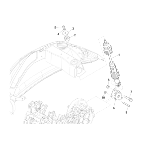 Shock Absorber Vespa Sprint 150 3V IE ABS Euro 3 2015