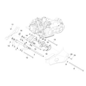 Vespa Sprint 150 3V IE ABS Euro 3 2015 engine suspension