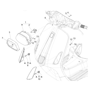 Headlight - Front indicators Vespa Sprint 150 3V IE ABS Euro 3 2015