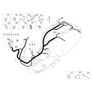 Vespa Sprint 150 3V IE ABS Euro 3 2015 Wiring Harness